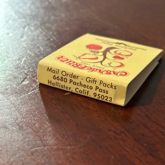 Vintage Matchbook Casa de Fruta Pacheco Pass Hollister California Fruit Visit - Picture 4 of 10